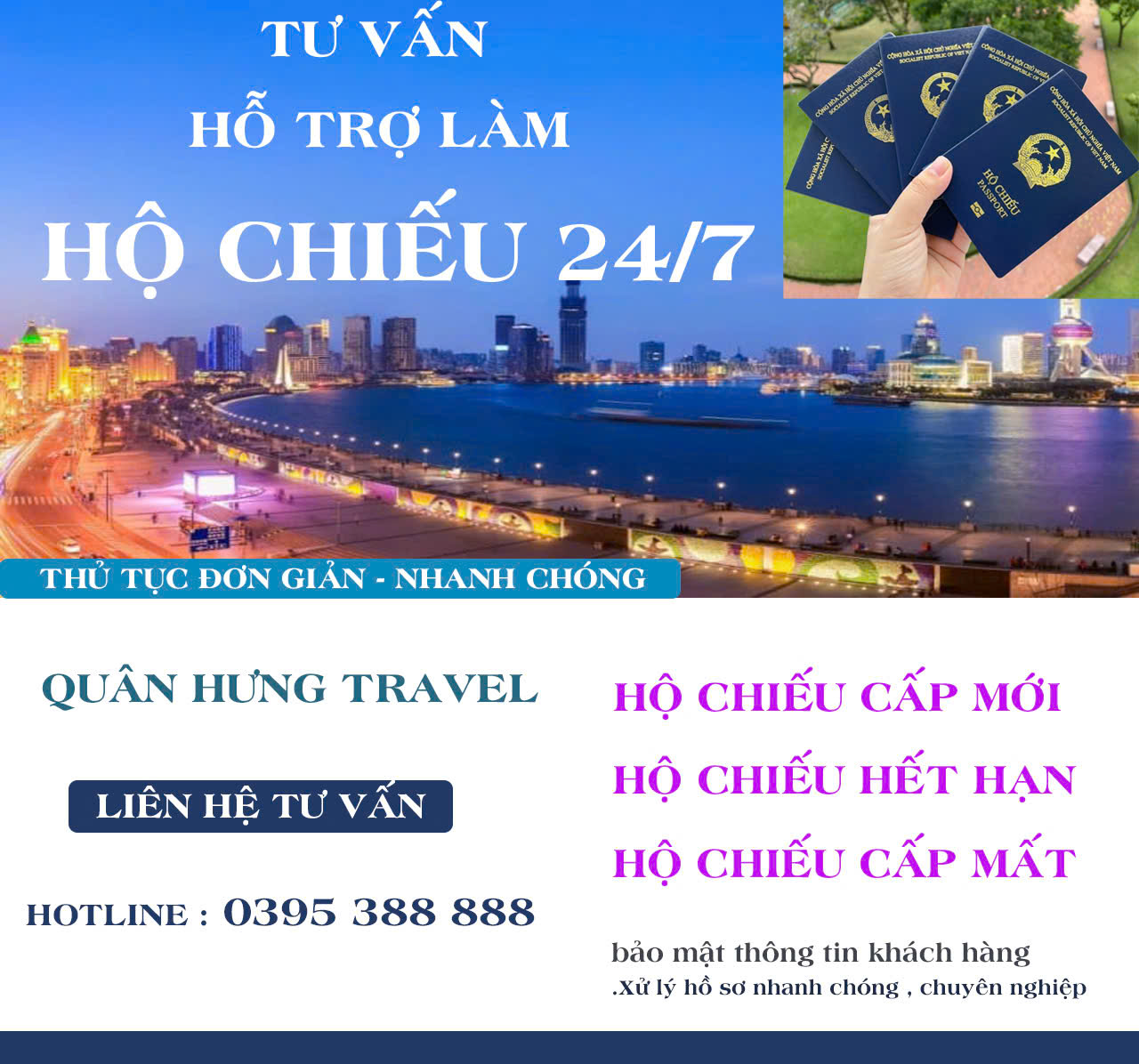 Tư vấn thủ tục và hồ sơ làm hộ chiếu